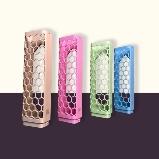 Mosspole S – 3D-gedrucktes Moosstab-Modul in Beige, Rosa, Mintgrün und Hellblau